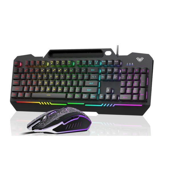 AULA T102 RGB Gaming Keyboard & Mouse Combo for PC, Xbox